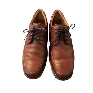 Ecco Holton Brown Apron Toe Tie Shoes, Leather Size 45 Extra Wide